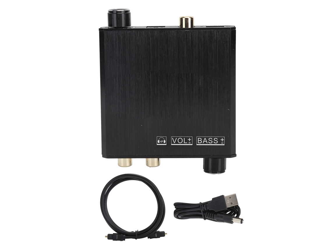 Aetheria conversor de Áudio Digital para Analógico Dac 192khz Controle de Volume e Bass com Conexões Múltiplas