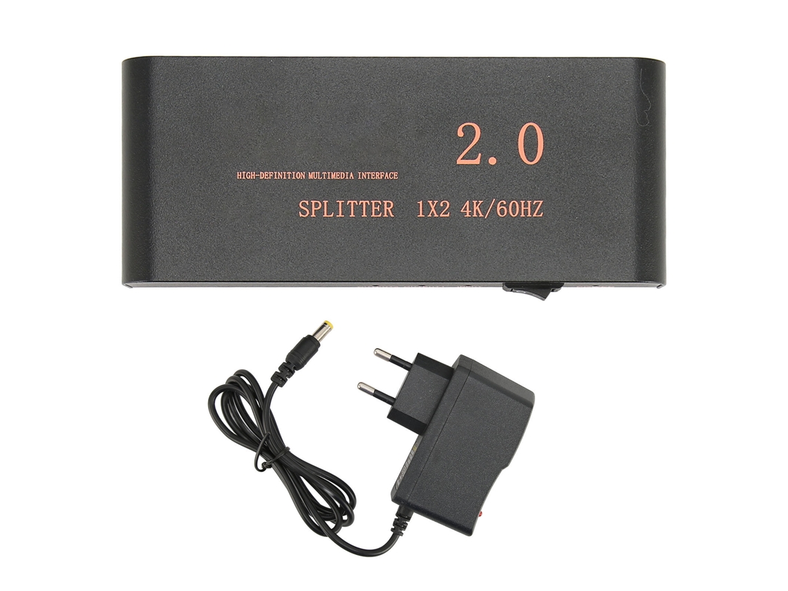 Aetheria divisor de Interface Multimídia Hd 1x2 4k 60hz 18.2gbps Distribuidor com Plugue Eu