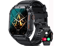 (preto) Relógio Inteligente Masculino, À Prova D'água, Com Função De Chamada Bluetooth (atender/fazer Chamadas)