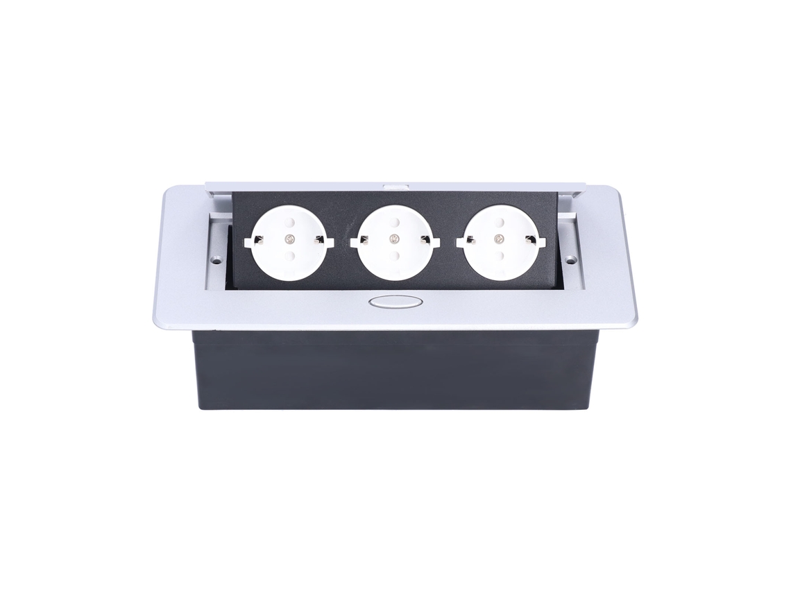 Laxiscreed Conjunto De Tomada De Parede Embutida Para Chão, 250v, 16a, Com Sistema De P Opup Fácil