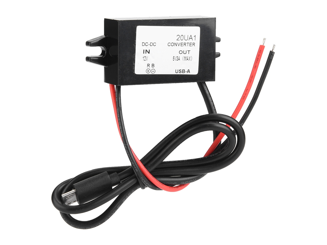 Módulo conversor abaixador de USB para Buck Power 12 V DC para 5 V 3 A