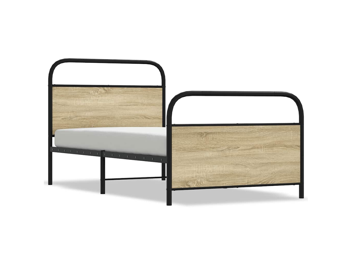 Bed Frame, Bed Frames Vidaxl Marrom Madeira Processada (100 X 200 Cm)