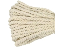 Corda Macramé, 8mm x 20m, Algodão, Bege, Forte