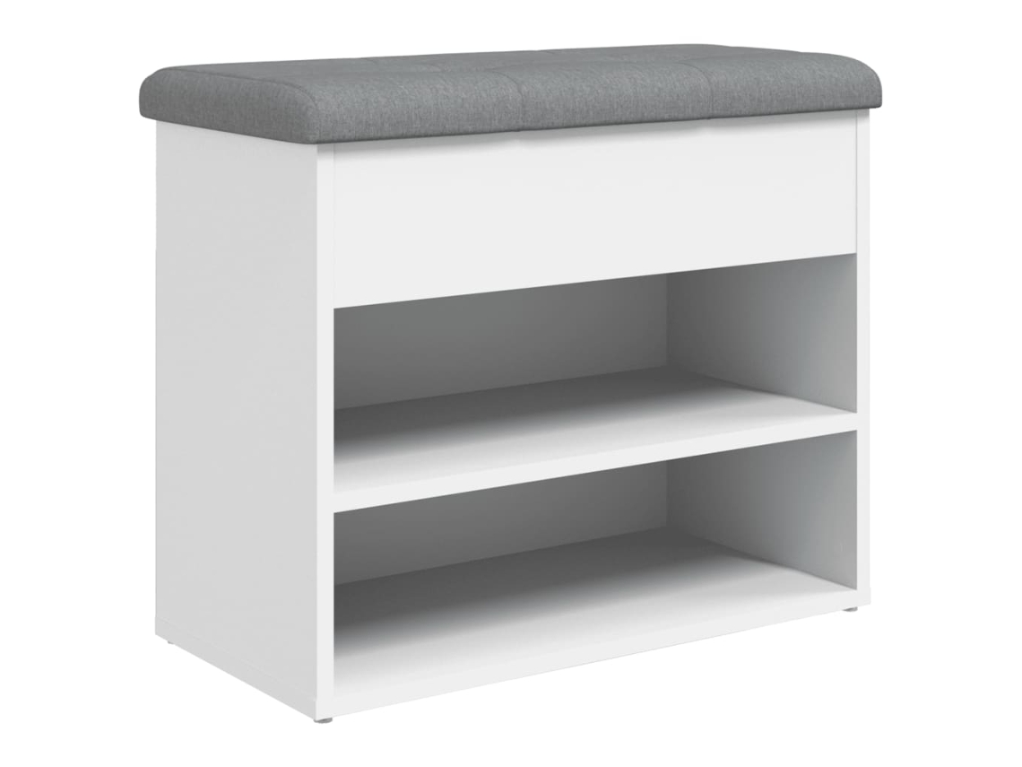 Banco para Sapatos Branco MAISON EXCLUSIVE em Madeira Projetada (62x32x50 cm)