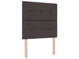 Cabeceira Ajustável em Altura Marrom Escuro 90 Cm Tecido MAISON EXCLUSIVE