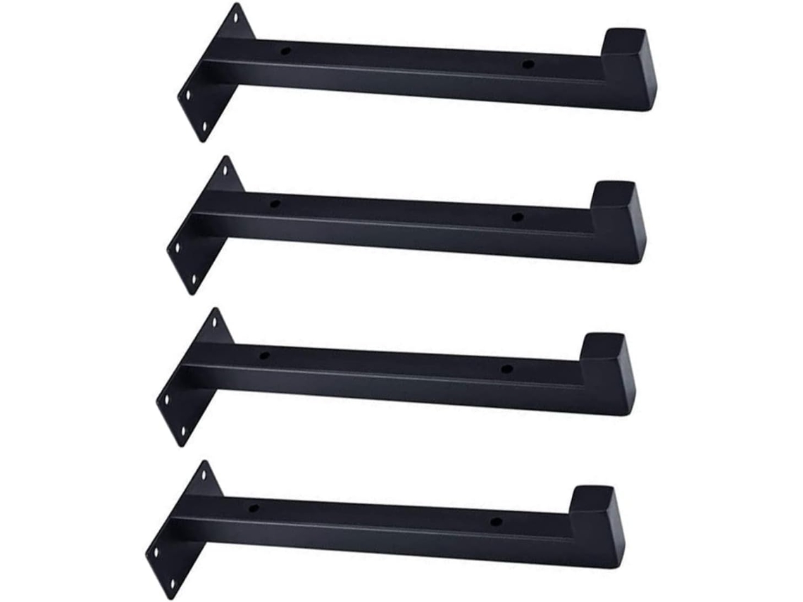 Conjunto De 4 Suportes De Prateleira De Ferro Reforçado Para Uso Doméstico E Em Paredes Divisórias.