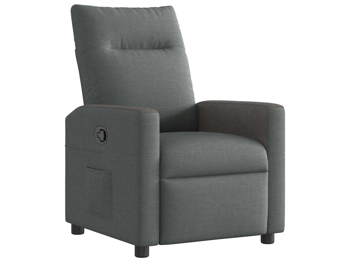 Recliner Chair, Recliner Chairs Vidaxl Cinzeto Tecido