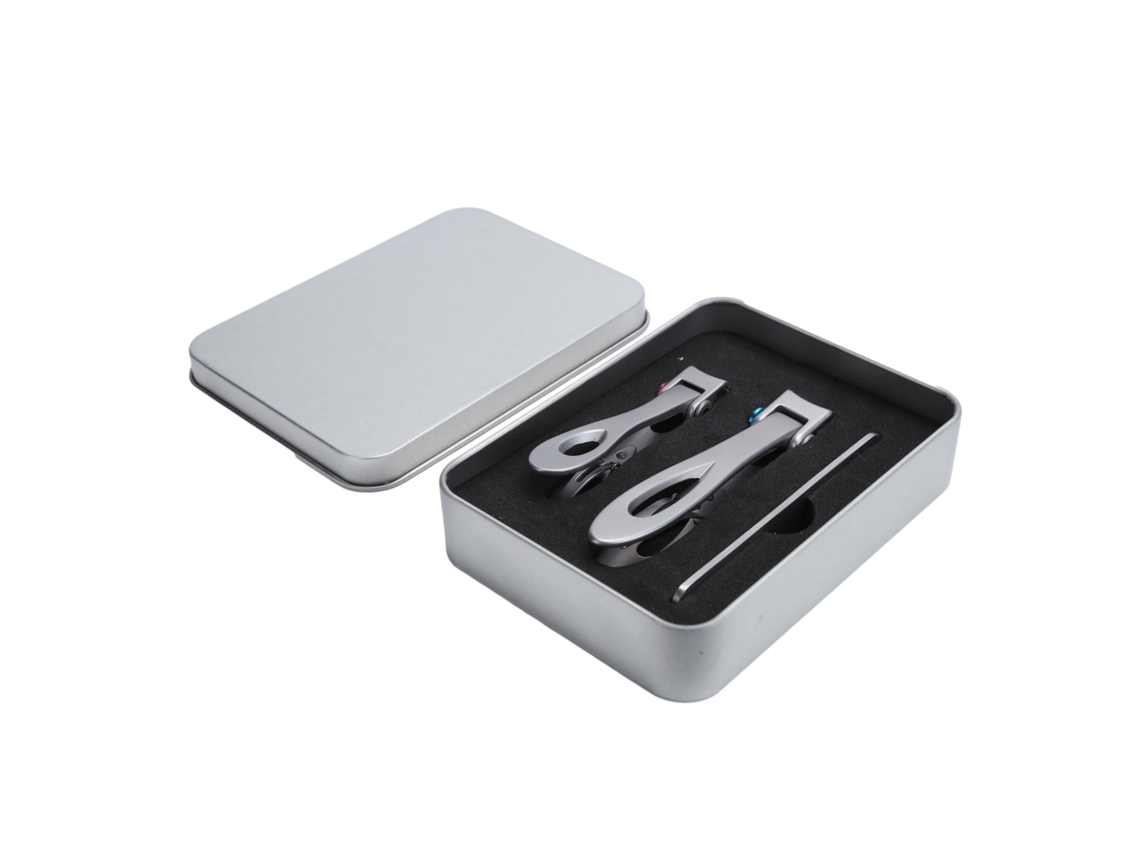 Lurelia Kit De Cutículas, Em Aço Inoxidável, De Boca Larga, Ergonómico, Antiderrapante, Com Estojo, Para Manicure