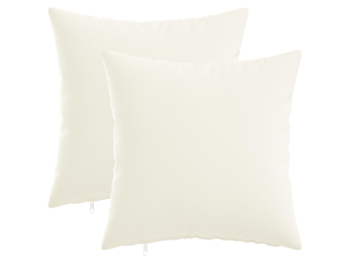 Vidaxl Almofada Com Travesseiro Heerlen 2 Unid. Branco Tecido