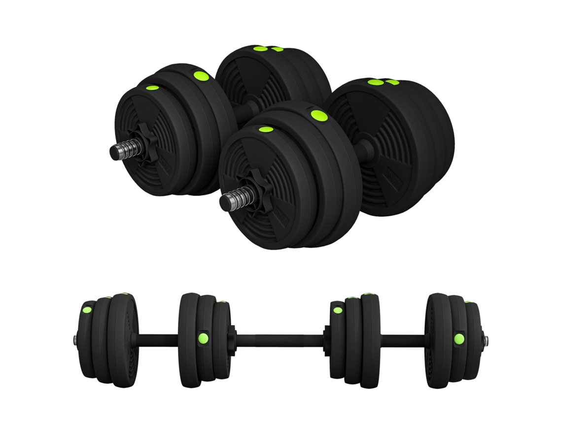 Halteres 2 em 1 Ajustáveis 25kg S/MARCA (com barras, antiderrapantes)