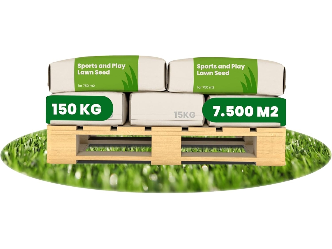 Semente de Relva para Relvado Infantil Resiliente 150 Kg para 7500 M2 ORGANIFER