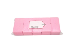 1000pcs Toalhas Sem Pelos Para Unhas Macias Palito Removedor De Esmalte Pano Limpeza Cola Cílios Rosa