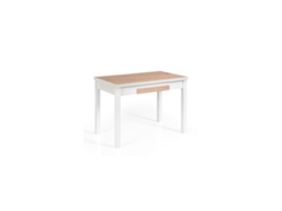 Mesa de Cozinha Extensível Noli MOMMA HOME Robley Acabamento em Madeira Branco 100-160x60x60x76H Cm