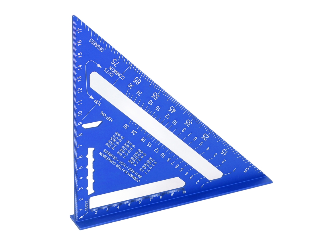 Esquadro Laxiscreed De Alumínio De 7" Com Ângulo De 45° E 90° Para Medição Precisa