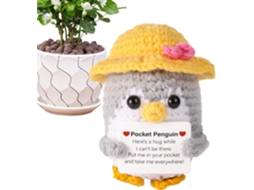 Pinguim Crochê 10 Decoração Inspiradora Ideal Adultos Funcionários Natal Colegas Entusiastas Artesanato GOKOCO