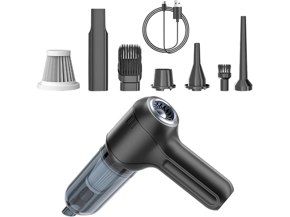 Aspirador De Pó Automotivo Alta Eficiência Limpeza Com Diversos Bicos Portátil Multifuncional Para Uso Completo Em