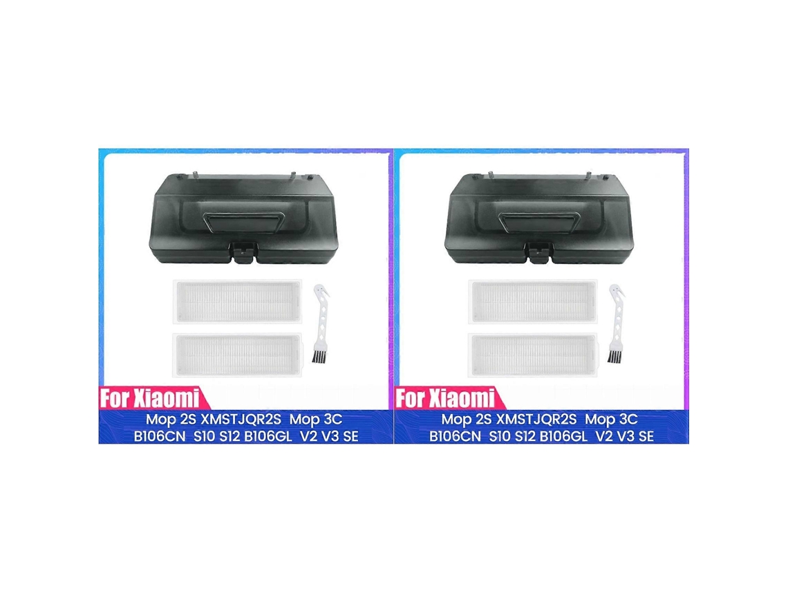 Conjunto De 2 Reservatórios De Água E Pó 2 Em 1 Para Aspiradores Xiaomi Mop 2s Xmstjqr2s, Mop 3c B106cn, S10 S12 B106gl, V2 V3 Se._glo