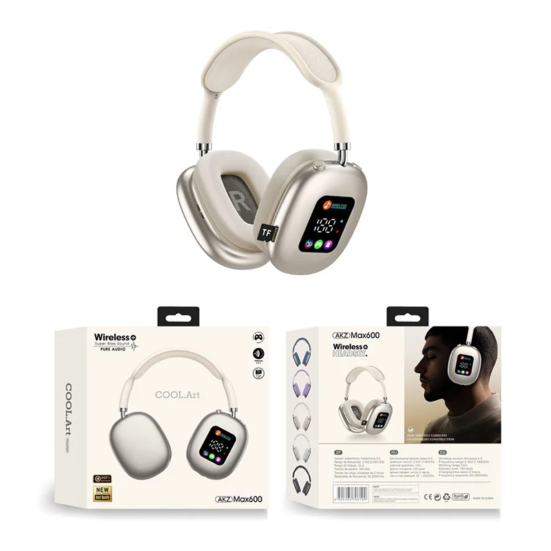 Fones de Ouvido Esportivos Bluetooth com Visor Digital de Led MDUG (dourado)