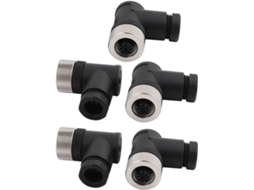 Conector IP67 M12w5k06 AC250V 4A, T Form F/f, 5 Peças, CHABERLU