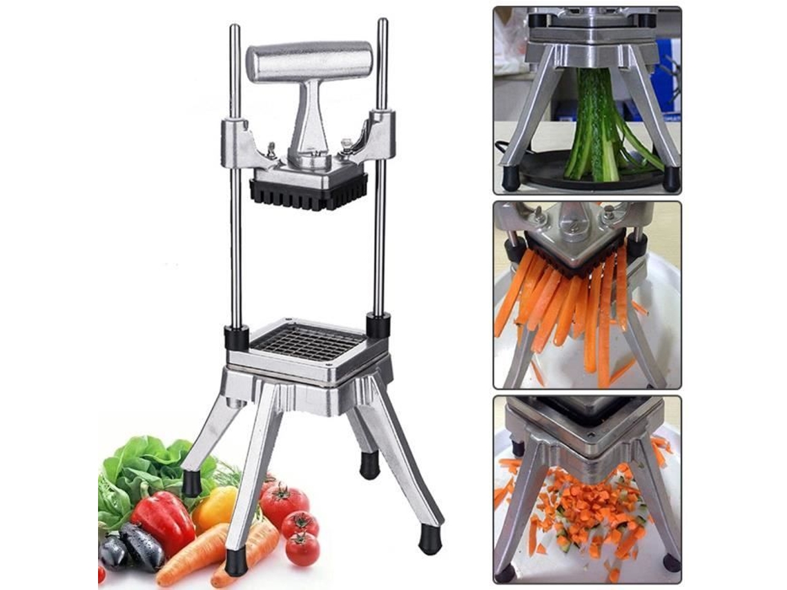 Cortador de legumes multifuncional em aço inox - Corpo em alumínio lâminas em aço inox - 6,5mm ALLONSCD