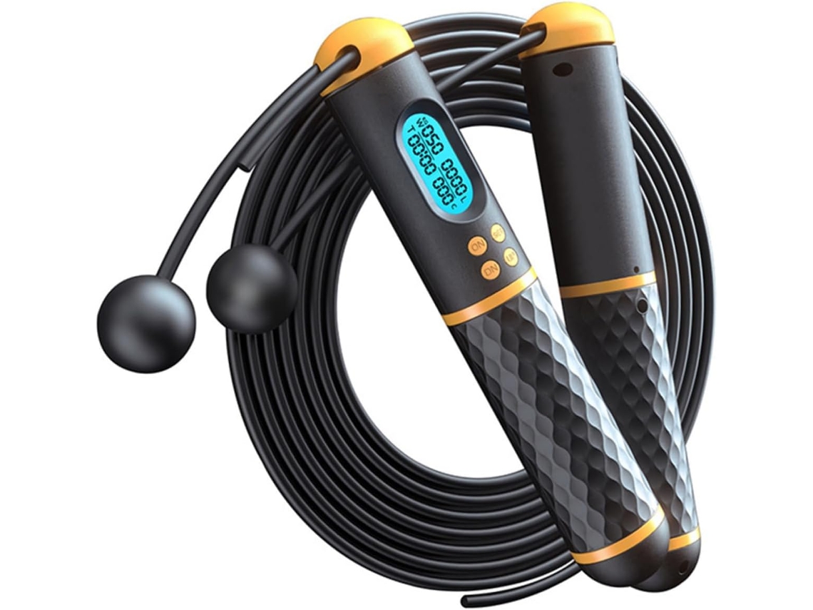 1 Conjunto De Corda Pular Com Contador Digital E Pesos Para Treinamento Físico, Exercícios Em Casa E De Alto Desempenho