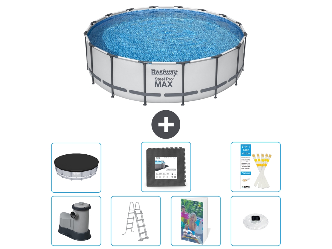 Bestway Piscina Bestway Steel Pro Max Redonda - 488x122 Cm - 8-peças S608