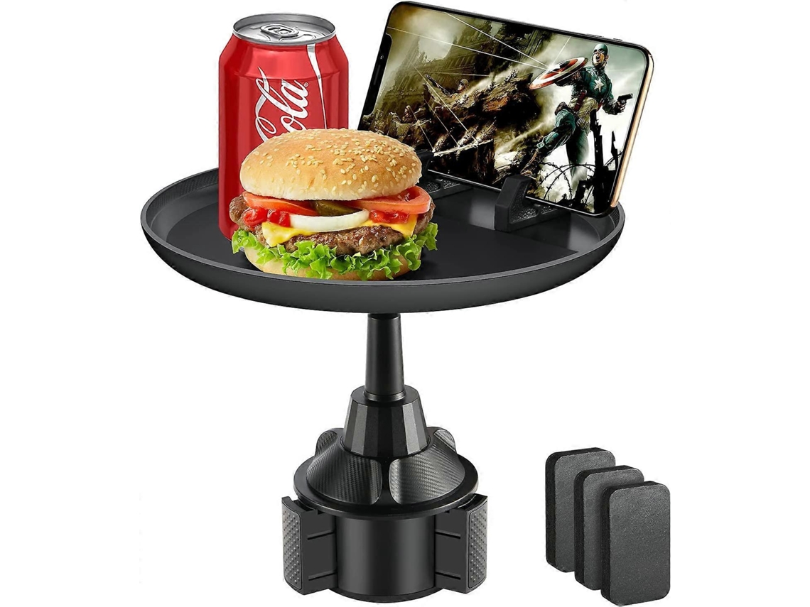Taza Portavasos para Coche Con Bandejas Giratorias, Reposo para Teléfonos Y Tablet, Soporte Estable para Comida Y Snacks En El Vehículo