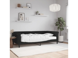 Vidaxl Sofá cama com Colchão 100x200 Cm Veludo Preto