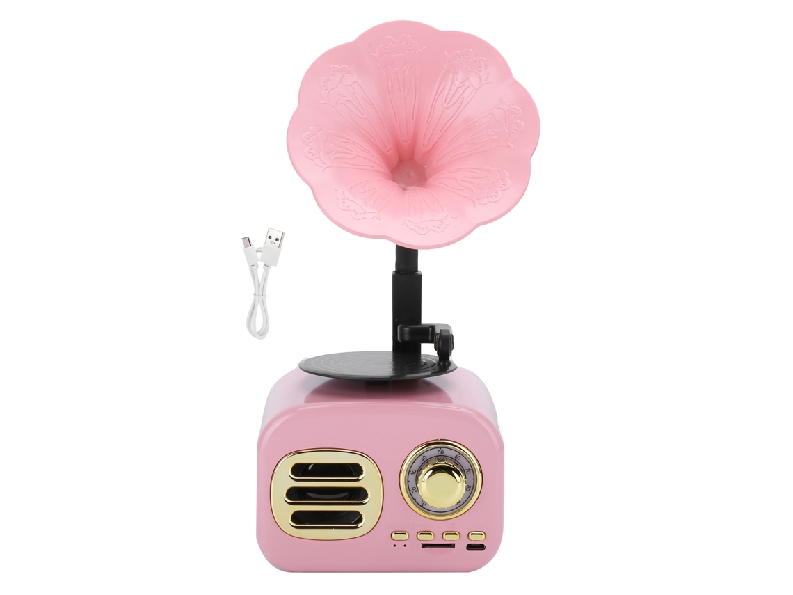 Caixa De Som Portátil Bluetooth Vintage Retro