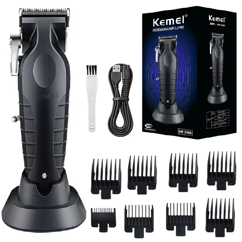 (preto) Máquina De Cortar Cabelo Profissional Original Recarregável, Cortadores De Cabelo Ajustáveis, Acessório De Salão Com Gravação Usb