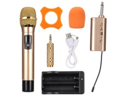 Microfone Sem Fio De Mão Uhf Bateria De Lítio Receptor Mini Bluetooth