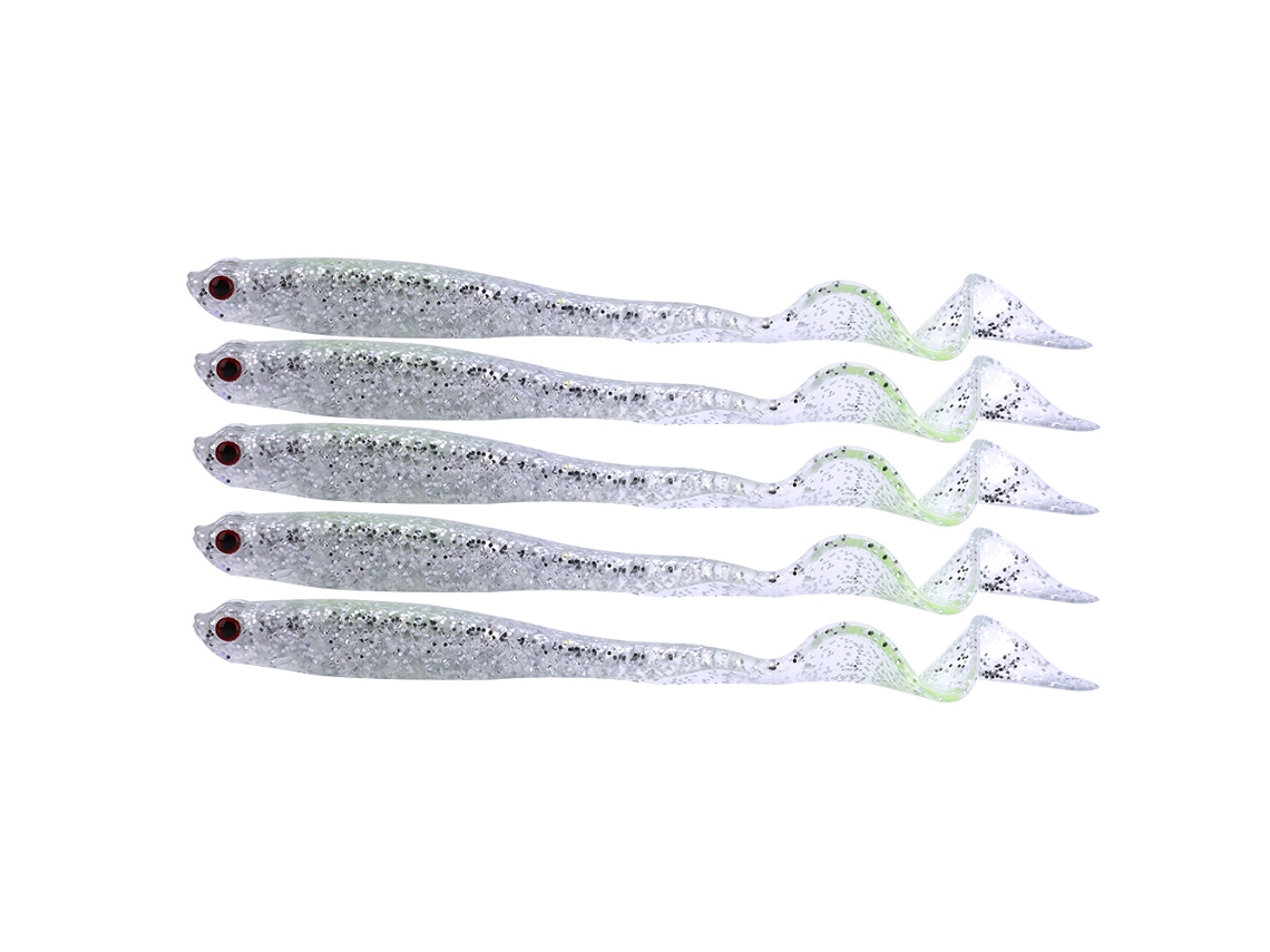 Isca de Pesca Soft Prata 13cm 5pcs
