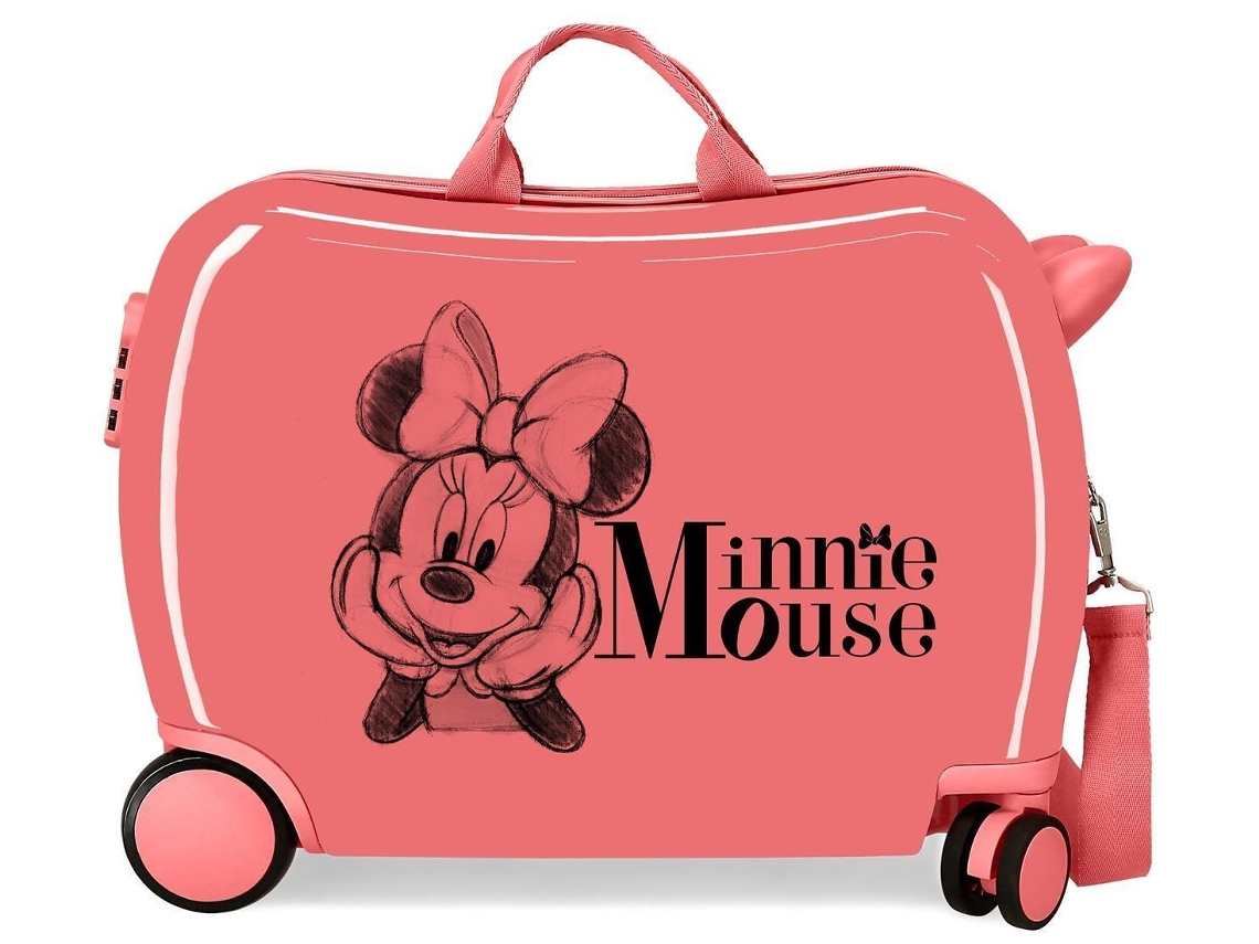 Mala de Viagem Infantil Abs 4 Rodas Minnie In Love Rosa
