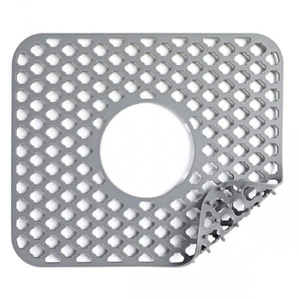 Tapete de silicone para pia, 34,5x29,5 Cm, com furo AQUAFORGE