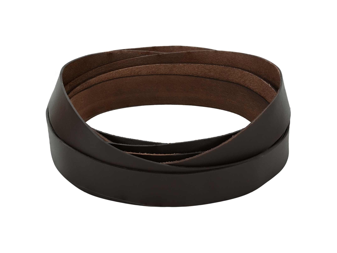 Vidaxl Pulseira De Couro 1 Marrom Escuro 500 X 3,5 Cm Couro