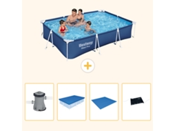 Bestway Piscina Bestway Steel Pro Retangular - 300x201x66 Cm - 5-peças S214
