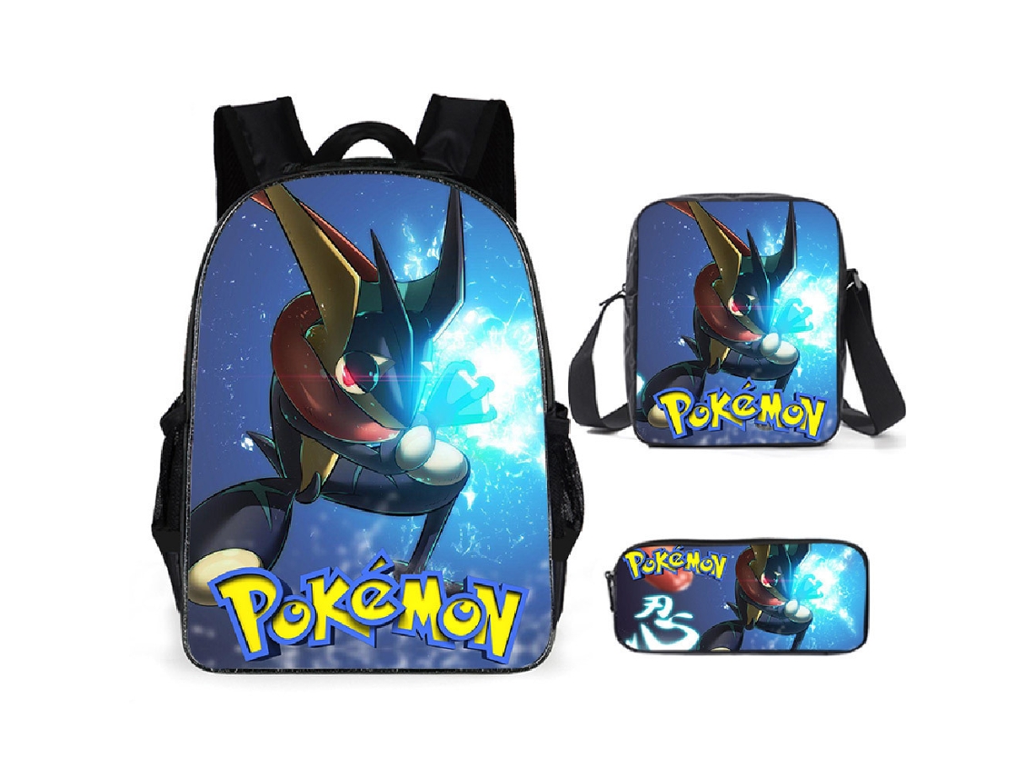 Conjunto Escolar Infantil De Três Peças Com Estampa De Fadas: Mochila + Mochila De Ombro + Estojo, Modelo A