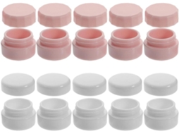 Conjunto De 10 Potes Plásticos Recarregáveis Com Tampas, Recipientes Vazios Para Cosméticos