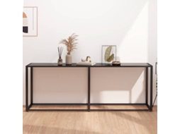 Vidaxl Mesa Consola 200x35x75,5 Cm Vidro Temperado Preto