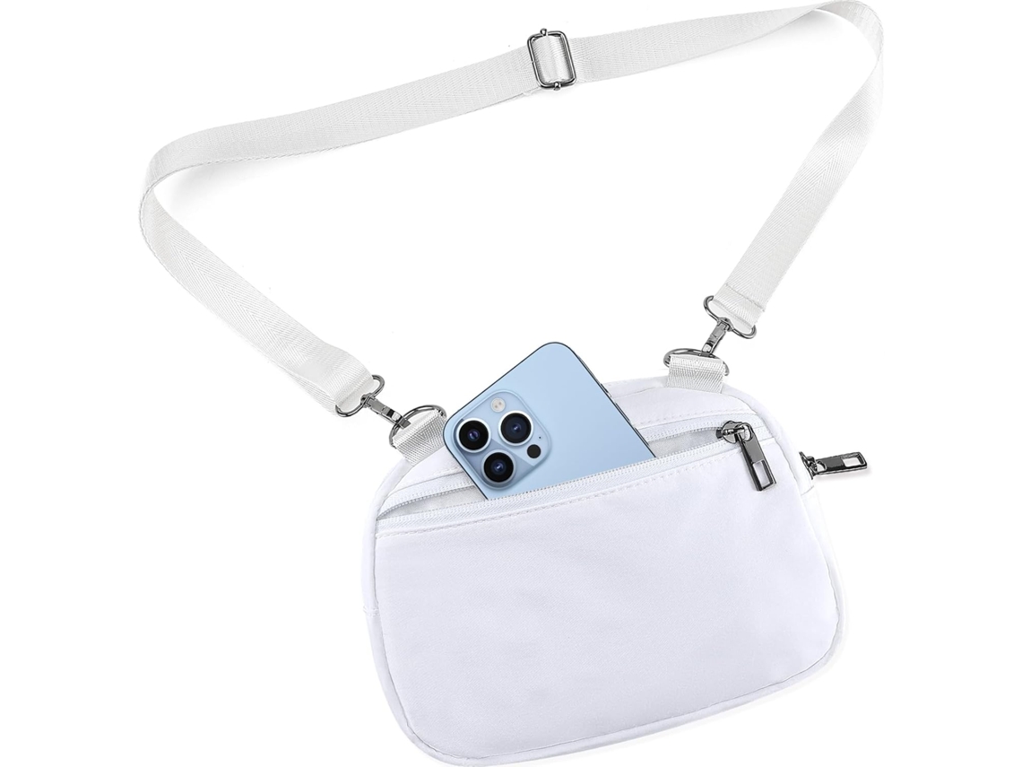 Bolsas Pequenas Crossbody Para Mulheres, Pochete De Cinto Com Alça Ajustável, Branca - Bolsa Pequena Crossbody