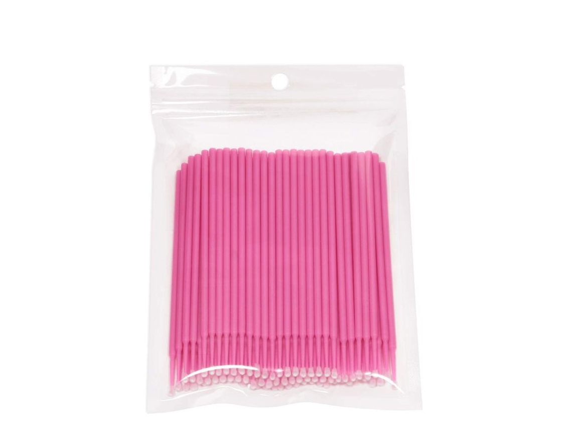 1 pacote de cotonetes rosa para cílios de 2,0 mm