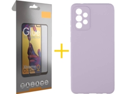 Capa e Película de Vidro Full Samsung A32 5G SKYHE Silicone Líquido Roxo