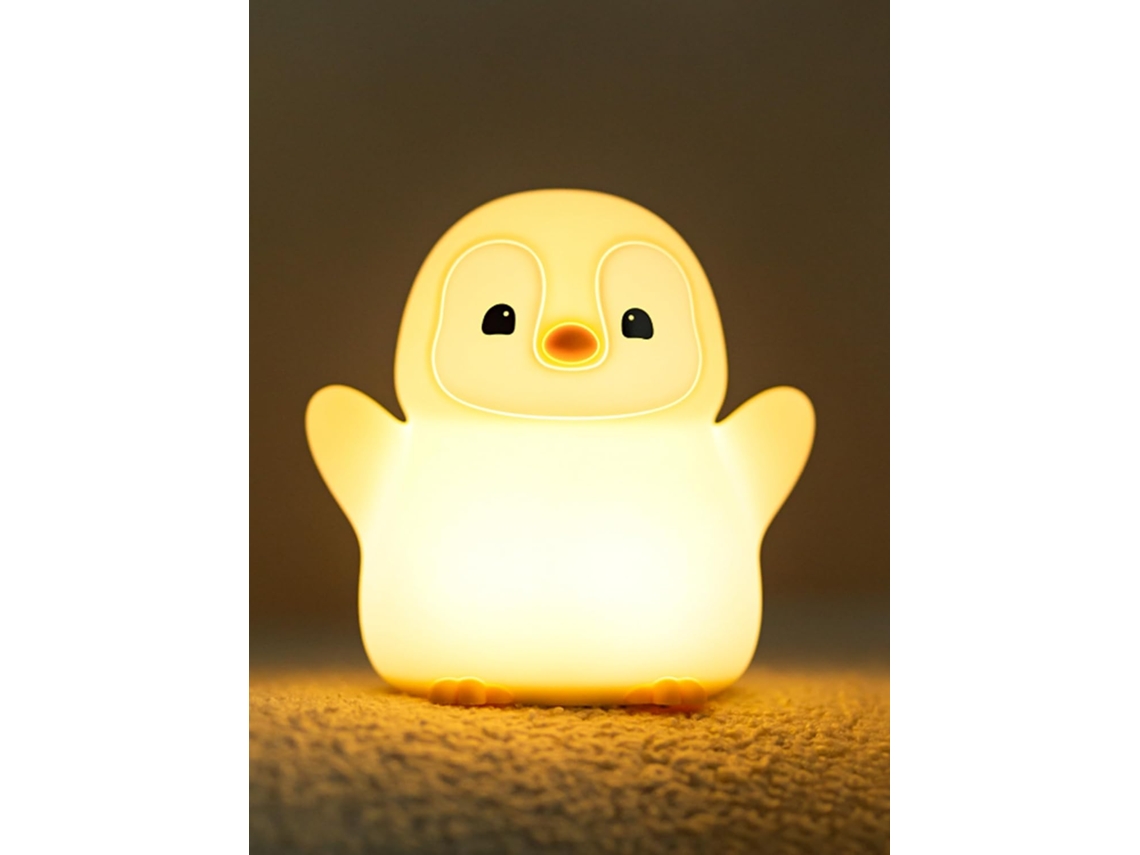Luminária Noturna Led Em Formato De Pinguim Decoração Para Quarto Com