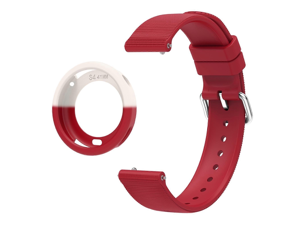Pulseira De Silicone Texturizada Em Cor Sólida, Conjunto De Capas Protetoras De Silicone Para Xiaomi Watch S4 41mm