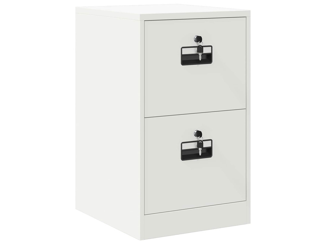Conjunto 1 Organizador De Escritório Vidaxl Branco Metal (44 X 50 X 74,5 Cm)