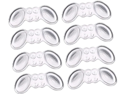 4 Pares De Adesivos Transparentes Antiderrapantes Para Calcanhar, Almofadas De Gel Para Proteção Dos Pés, Suporte