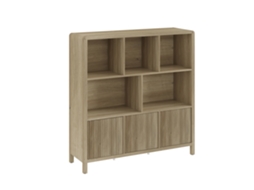 Lukkodso Cômoda 3 Portas 102 X 98 X 30 Cm Carvalho Médio Claro pt.casa