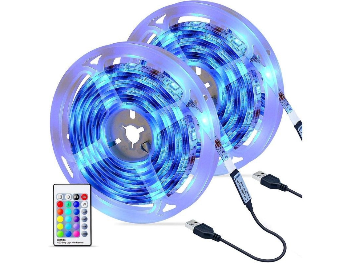 2026 nova Faixa Led Rgb 5050 2x3m À Prova D'água com Controle Remoto Ir 16 Cores 4 Modos 2025