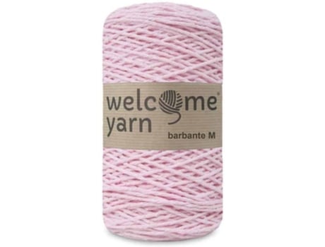 Fio de Macramé WELCOME YARN Barbante M Bb10 1,5mmx250M (Rosa - Algodão - 10x16,5x10 cm)
