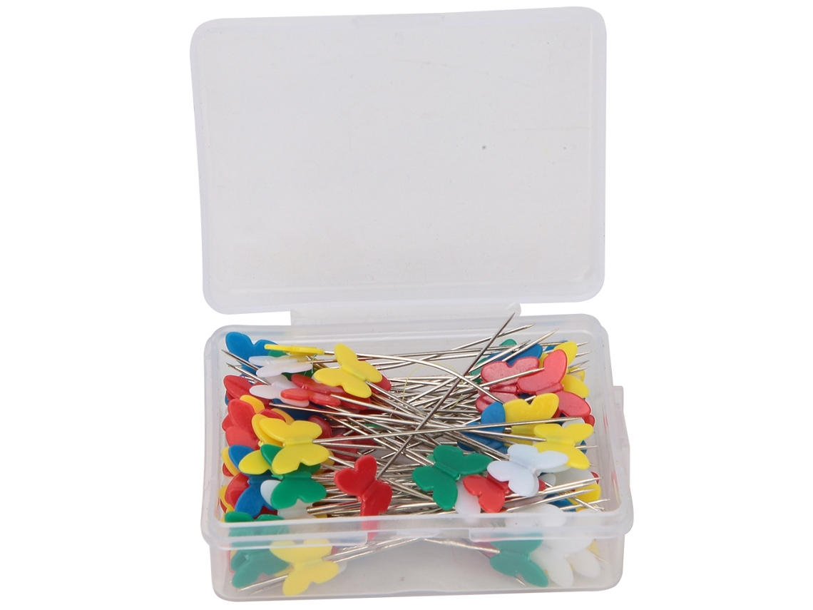 Alfinetes Retos De Cabeça Chata, Auxiliares De Costura, Alfinetes De Costura, Alfinetes De Quilting Para Marcação De Pontos De Precisão E Organização